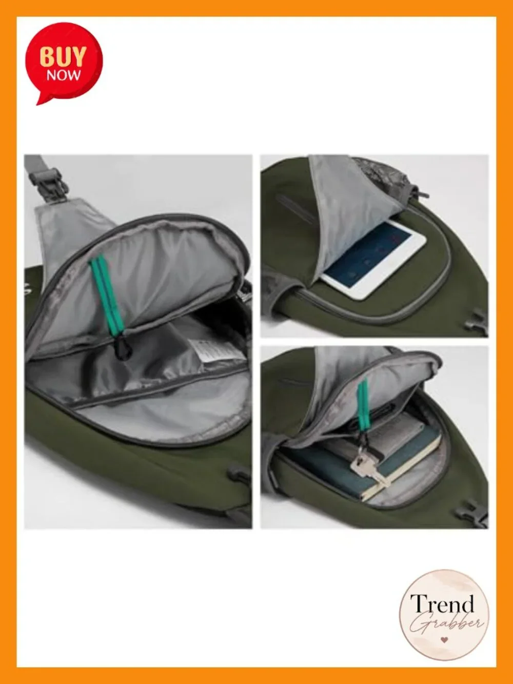Crossbody Sling Backpack Travel Hiking Daypack with Adjustable Strap